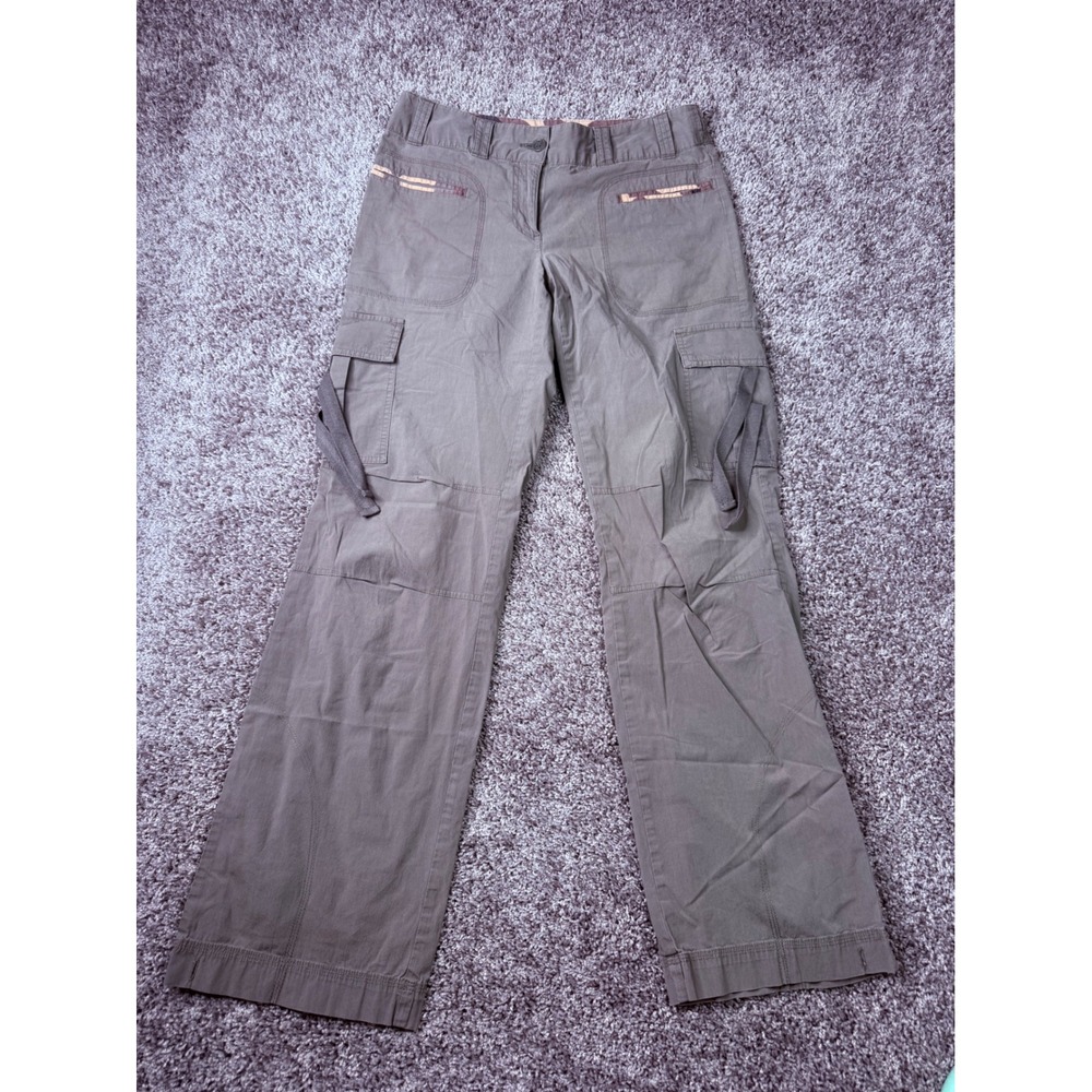 INC International Concepts Women 6 Brown Cargo Pants Utility Straight Leg